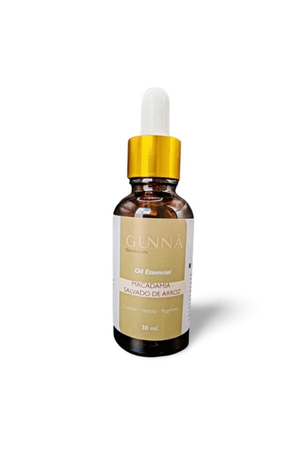 Macadamia arroz blanca aceite para masaje facial con macadamia y arroz